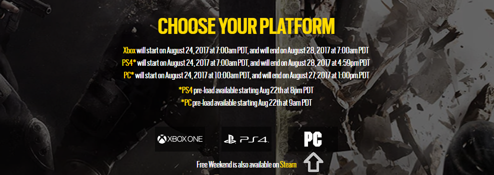 R6s 8月25日から無料トライアルが開催される Rainbow Six Siege Pc版のダウンロード方法 Dpqp