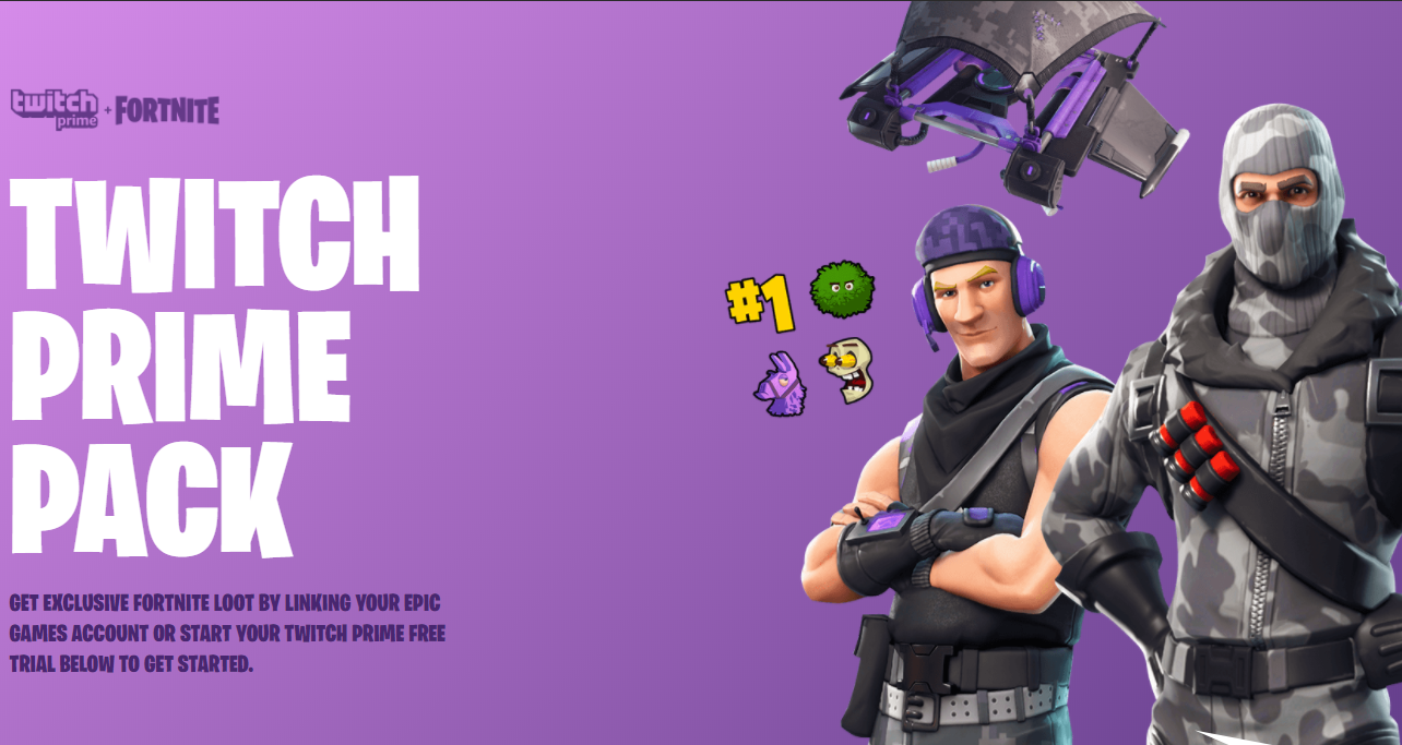 【Fortnite Battle Royale】Twitch Prime限定特典として限定スキンやエモート配布。特典内容と受け取り手順