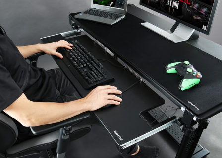 Bauhutte、PCデスクに後付けできるキーボードスライダーの横幅1mモデルを販売開始。クランプ式で手軽に取り付け可能