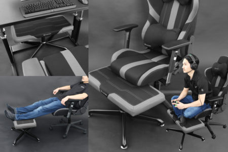 Bauhutte、ゲーミングチェアに座りながらあぐらをかける足置き台「ゲーミングオットマンワイド BOT-700-BK」発売