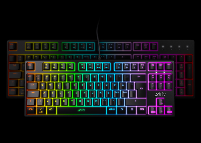 Xtrfy、フルキーとテンキーレスの2種類を展開するゲーミングキーボード「Xtrfy K4」発表。今秋にも発売予定