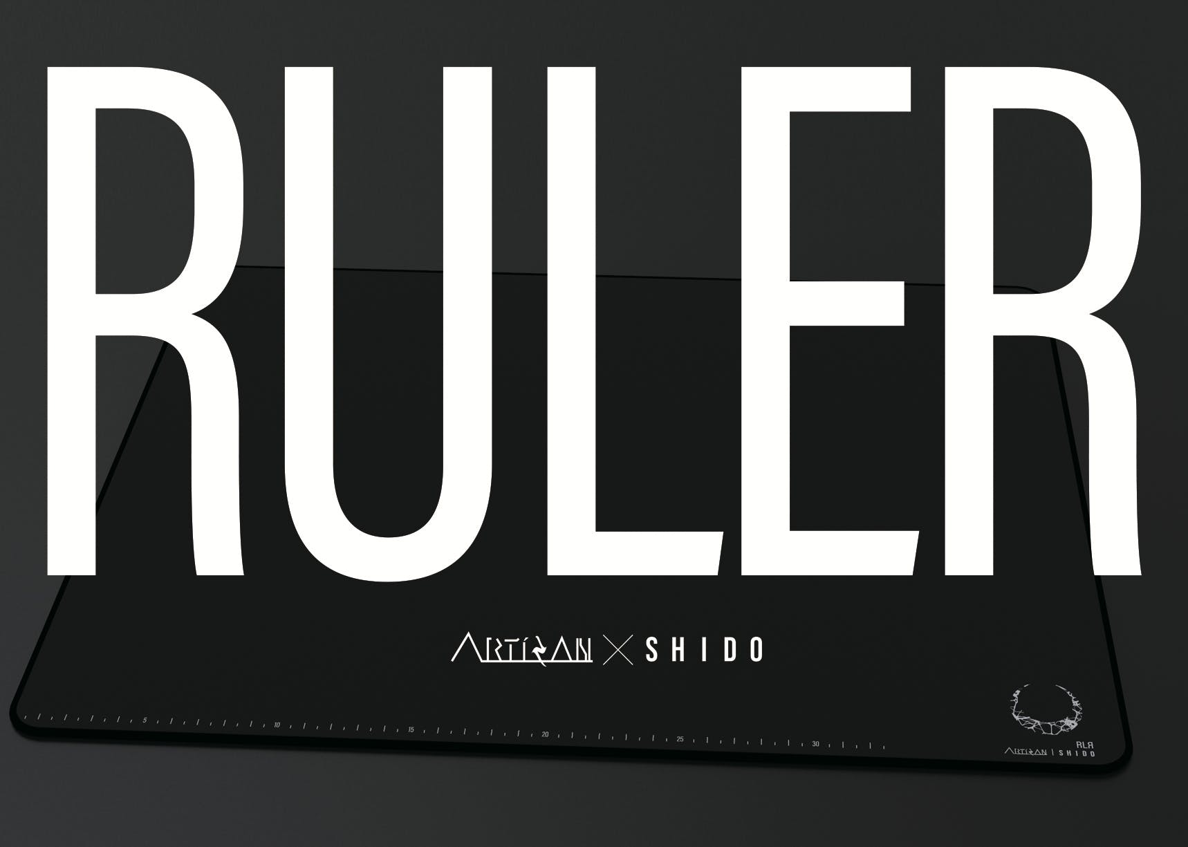 SHIDO、Artisanとのコラボマウスパッド「RULER」を発表。表面に刻まれた目盛りによって振り向き距離を測定可能
