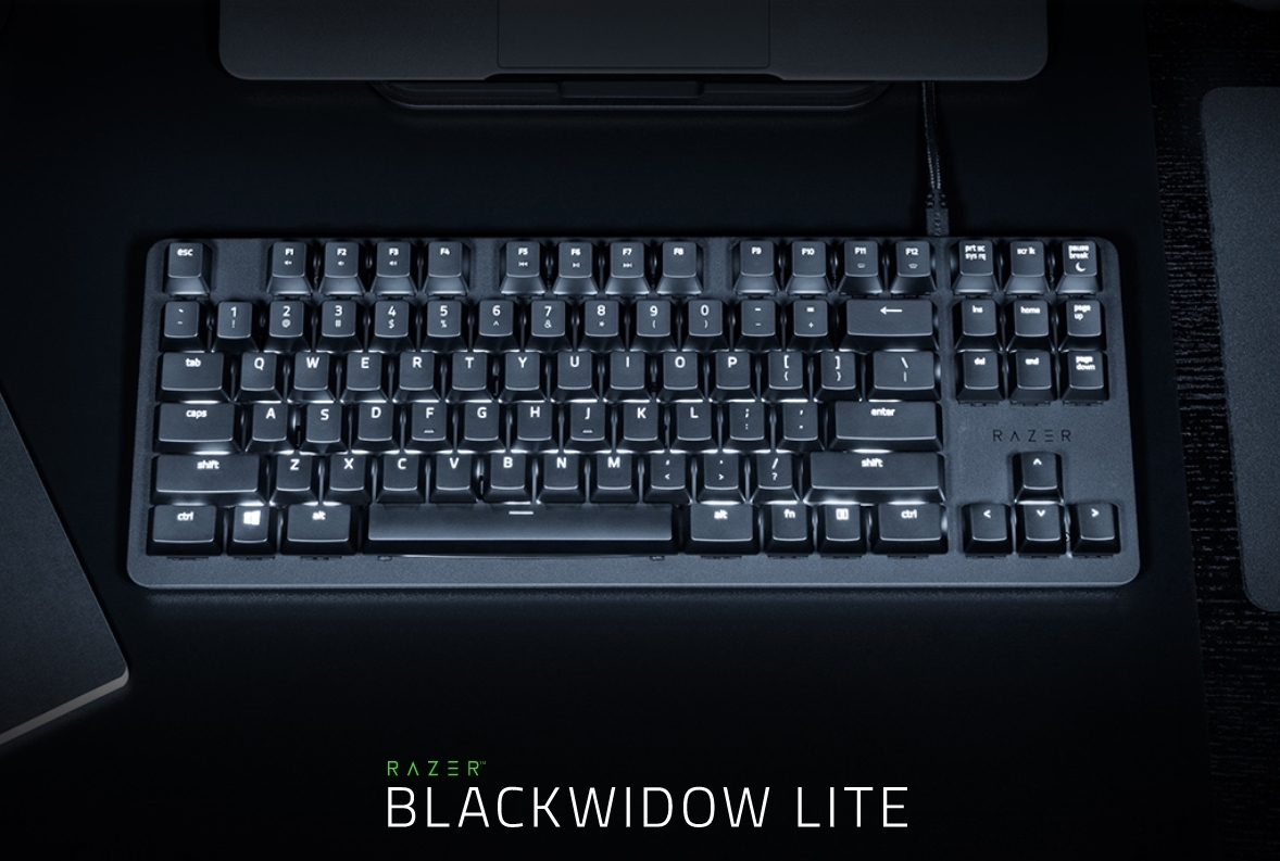 Razer、テンキーレスの静音ゲーミングキーボード「Razer BlackWidow Lite」を8月30日(金)に発売。価格は9980円(税抜)