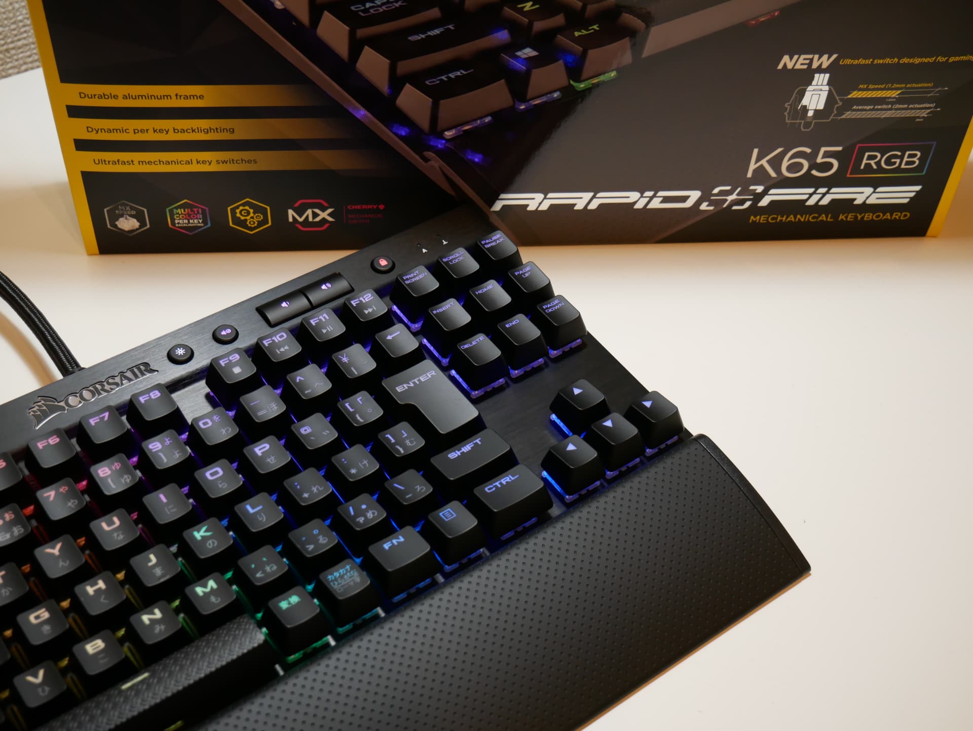 Corsair K65 Rgb Rapidfire レビュー 便利な機能が揃ったテンキーレスの銀軸ゲーミングキーボード Dpqp