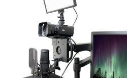 長尾製作所、モニターアームに取り付けるカメラ&マイクマウント「NB-MV001MH」を発表