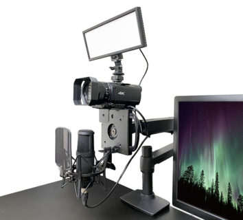 長尾製作所、モニターアームに取り付けるカメラ&マイクマウント「NB-MV001MH」を発表