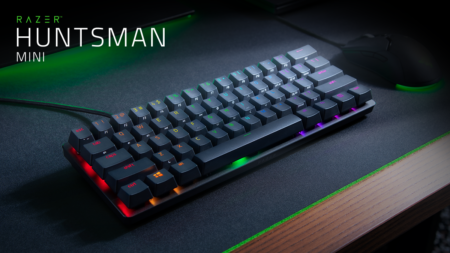 Razer、独自の光学式キースイッチを搭載した60%ゲーミングキーボード「Razer Huntsman Mini」を7月31日(金)に国内発売。リニア軸、クリッキー軸の2種類を展開