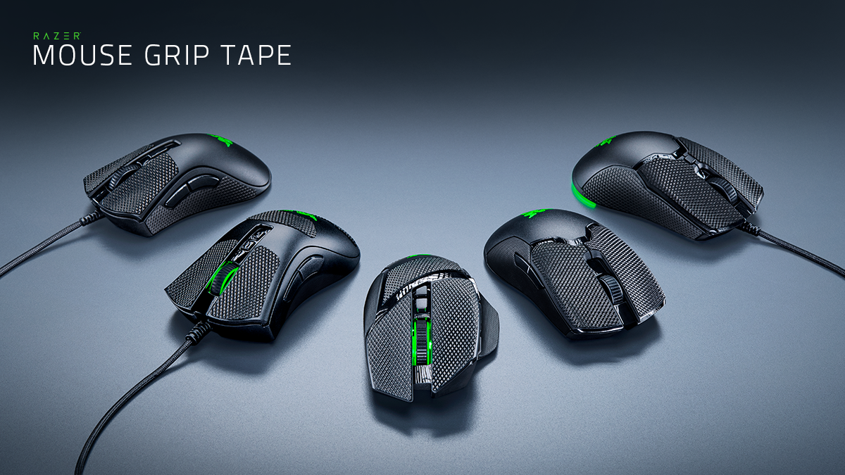 Razer、ゲーミングマウスに貼り付けるグリップテープ「Razer Mouse Grip Tape」を国内発売。既存10製品に対応する5種の形状をラインナップ