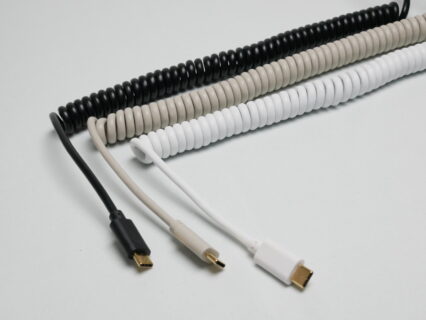 「KBDfans Spiral Telephone Line Cable」レビュー。1000円以下の安価なキーボード用カールコード